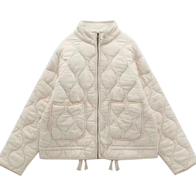 Karter | Women’s quilted padded jacket with wave stitching