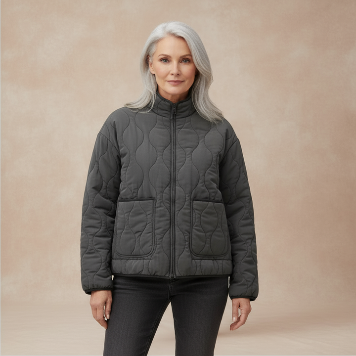 Karter | Women’s quilted padded jacket with wave stitching