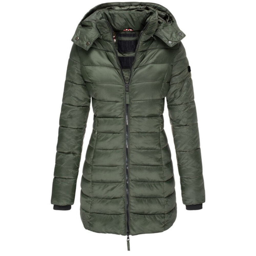 Stella | Women’s long hooded puffer jacket