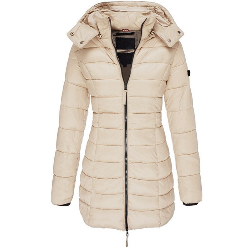 Stella | Women’s long hooded puffer jacket