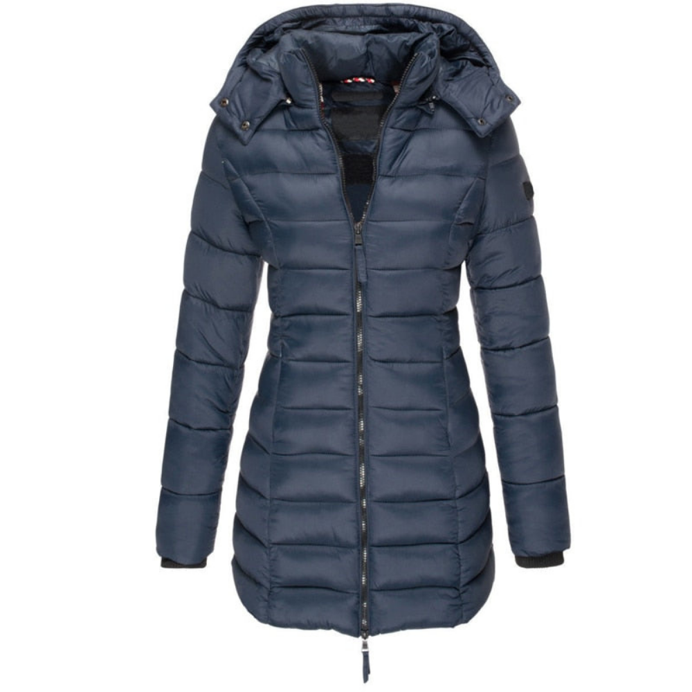 Stella | Women’s long hooded puffer jacket