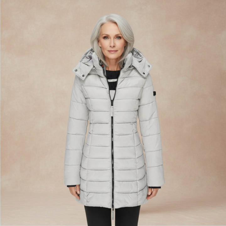 Stella | Women’s long hooded puffer jacket