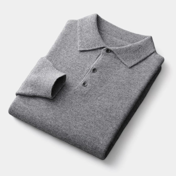 Jon | Men's polo sweater with structured collar