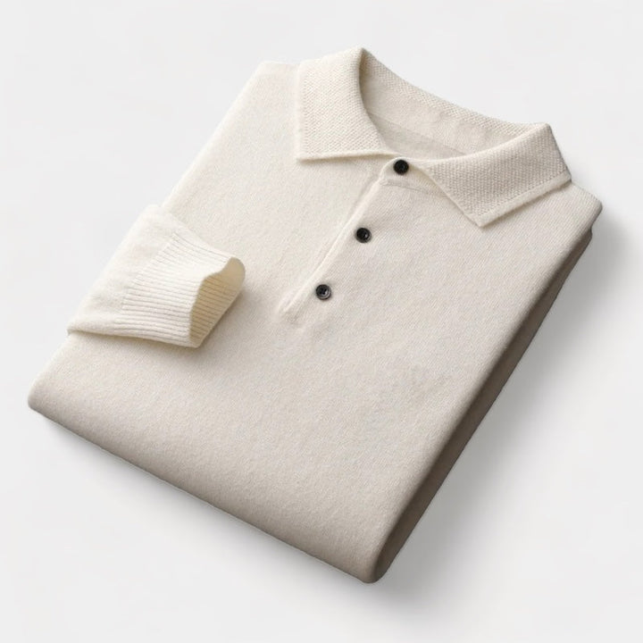 Jon | Men's polo sweater with structured collar