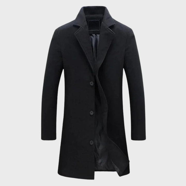 John | Men’s long coat with modern fit & seasonal comfort