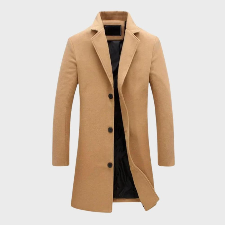 John | Men’s long coat with modern fit & seasonal comfort