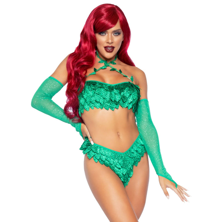 Estella | Women’s 3-piece Poison Temptress costume set with leafy details