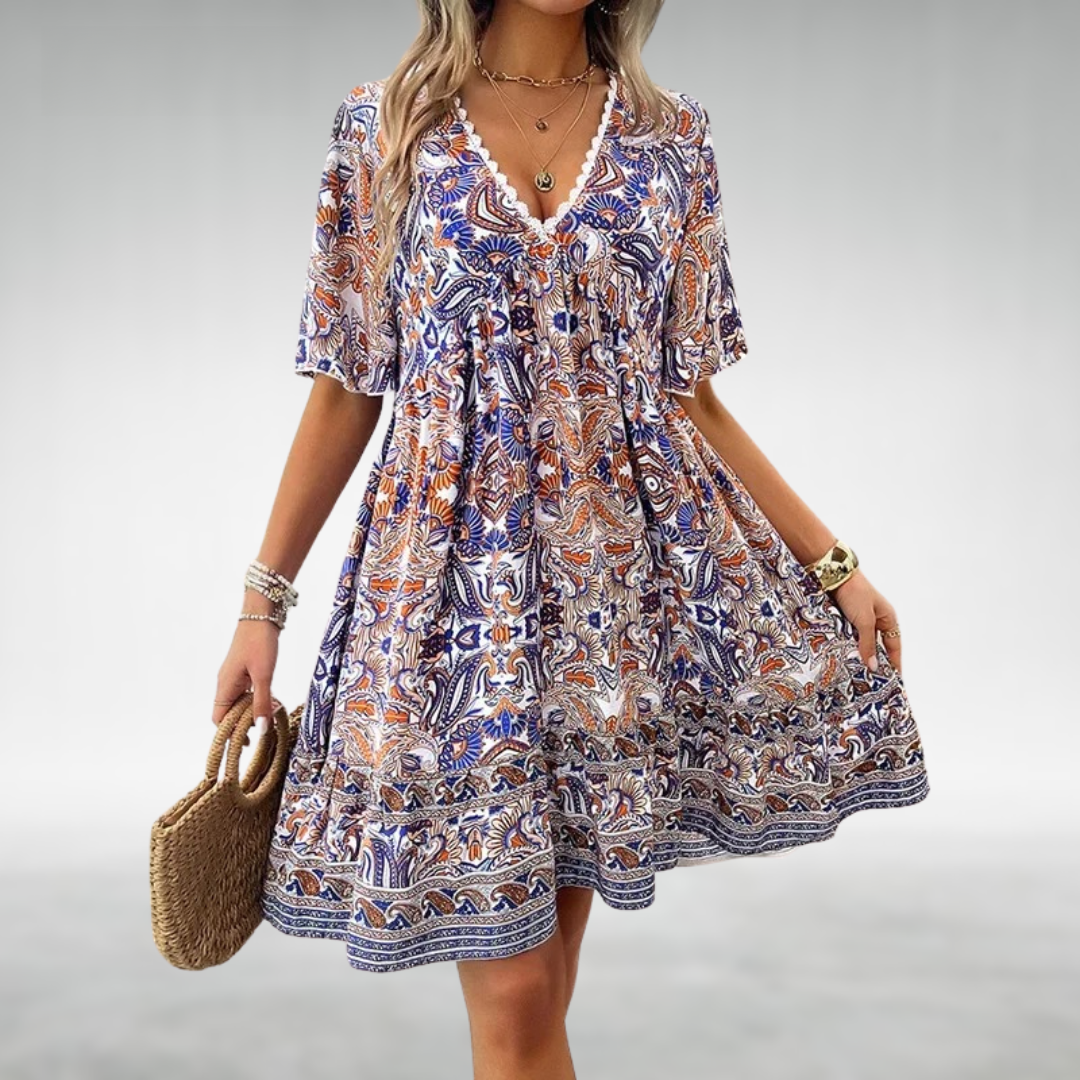 Adriana | Women's boho mini dress