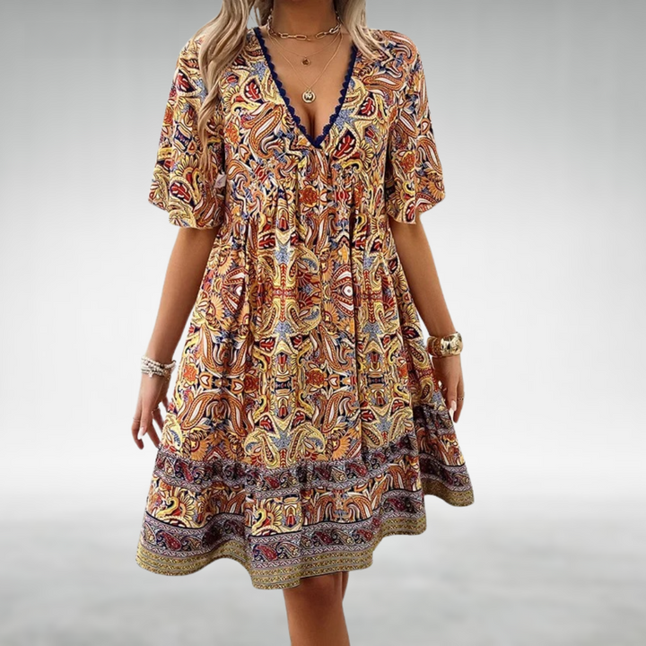 Adriana | Women's boho mini dress