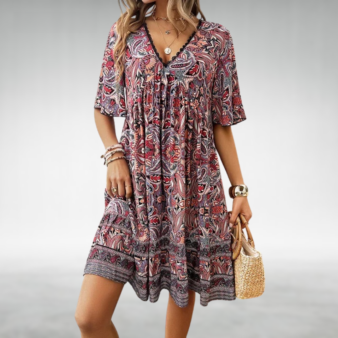 Adriana | Women's boho mini dress