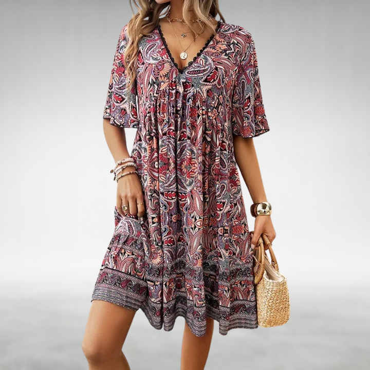 Adriana | Women's boho mini dress