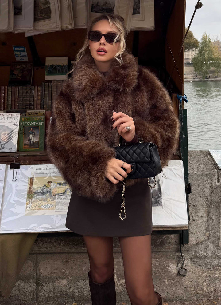 Kyra | Women’s luxe faux fur cropped jacket