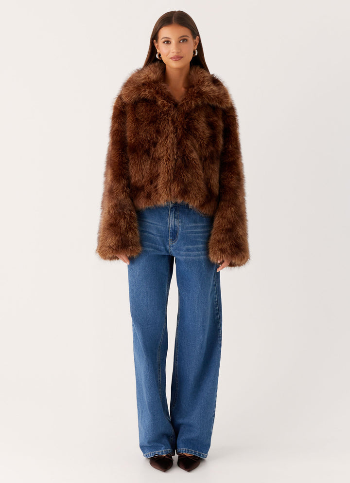 Kyra | Women’s luxe faux fur cropped jacket