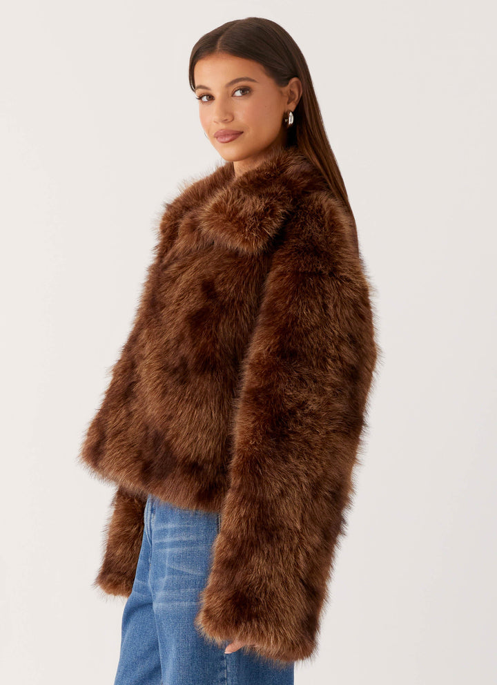 Kyra | Women’s luxe faux fur cropped jacket