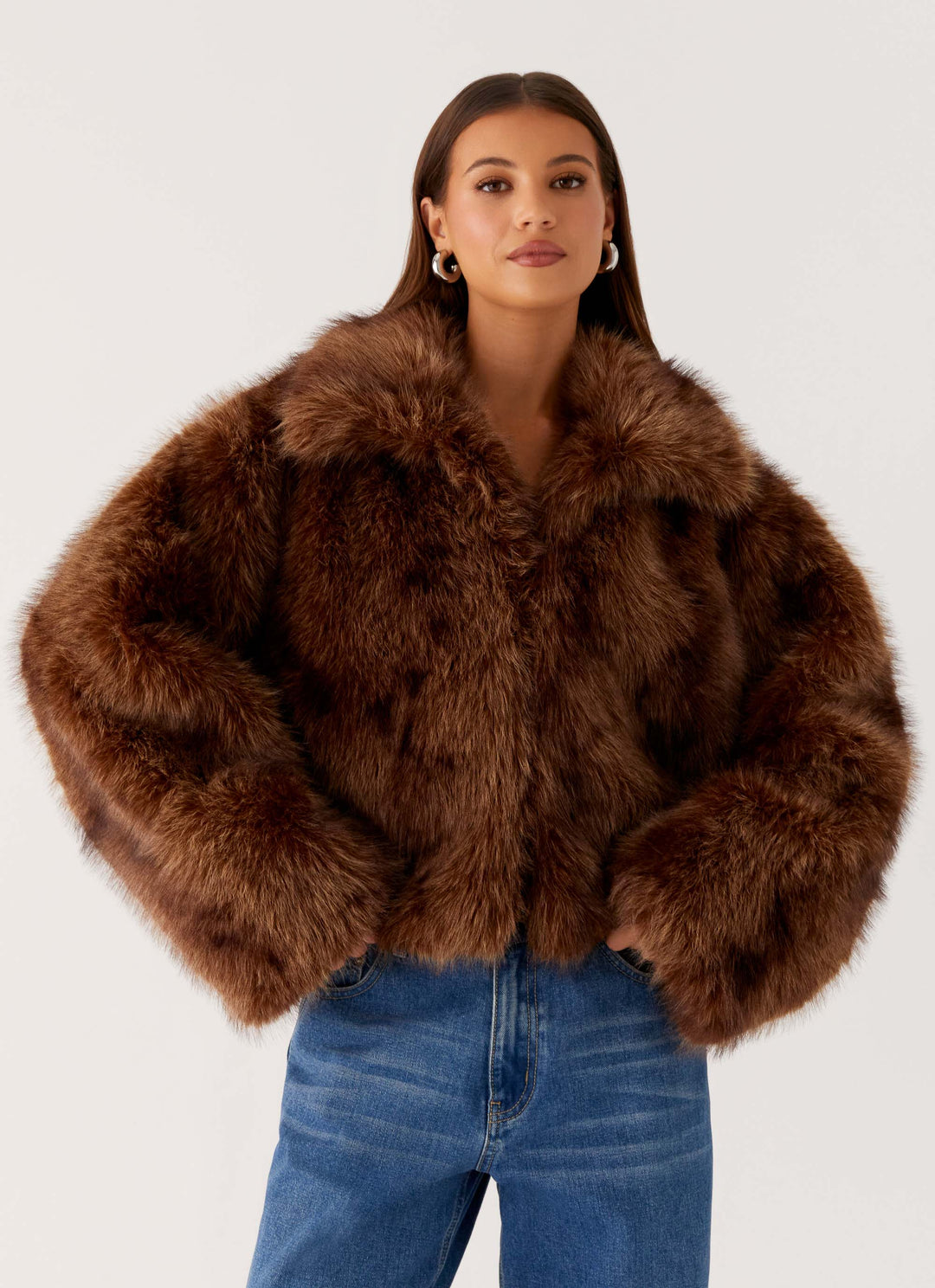 Kyra | Women’s luxe faux fur cropped jacket