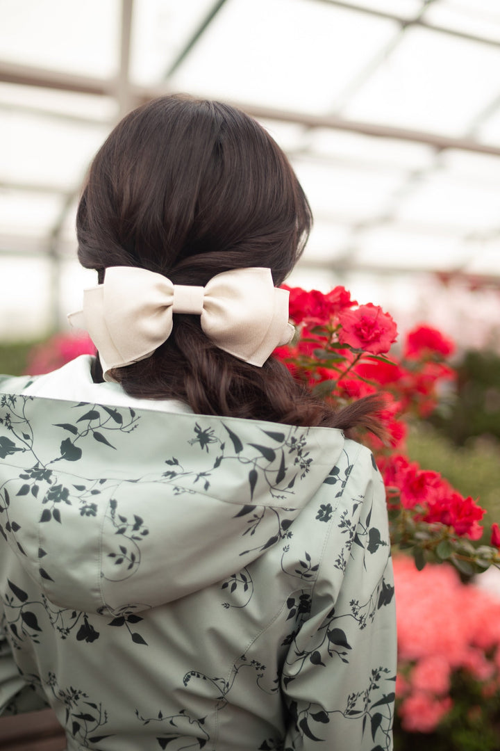 Janine | Women’s pastel mint floral water-resistant trench coat