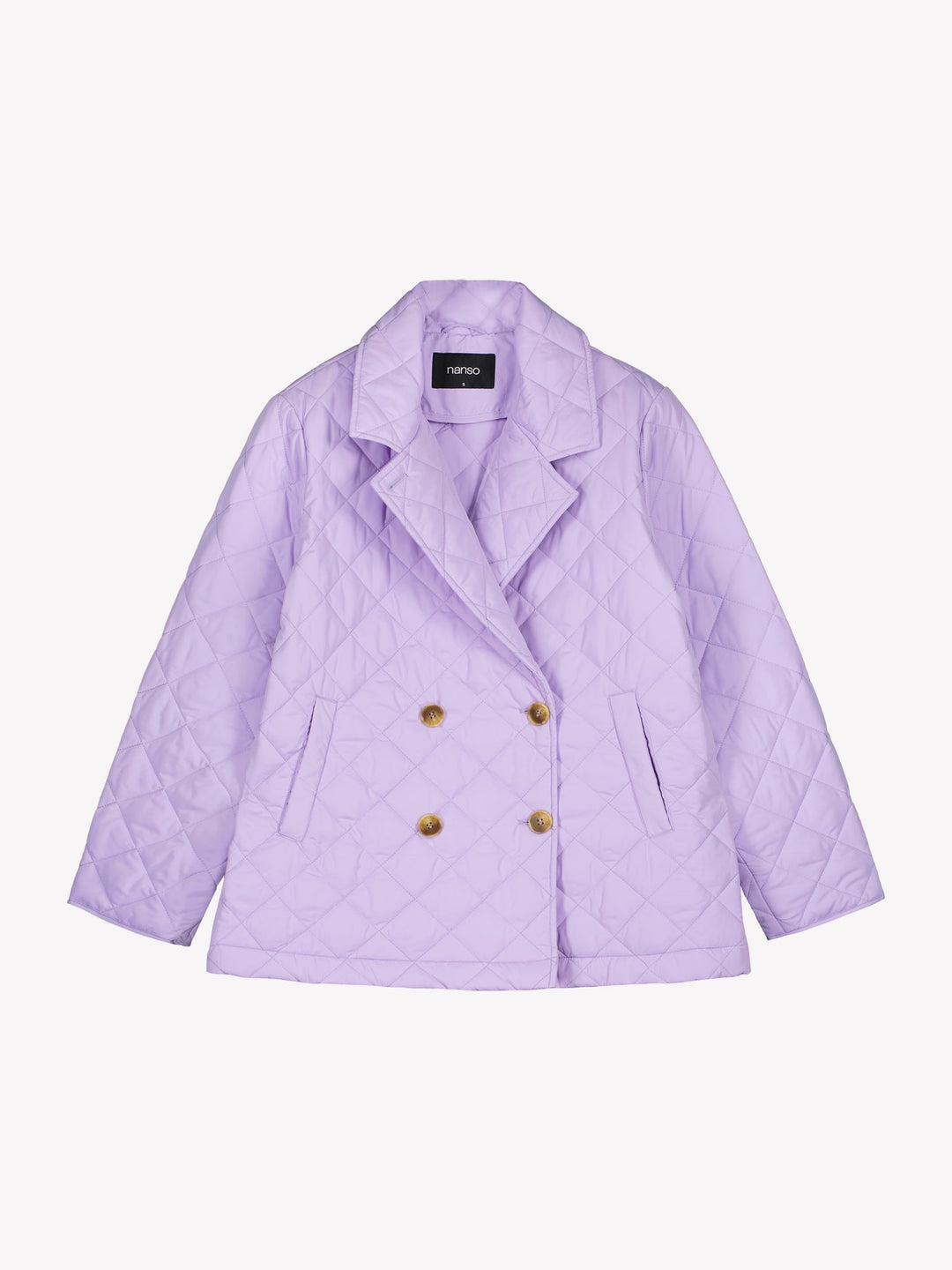 Regina | Women’s double-breasted quilted jacket with wide lapel collar