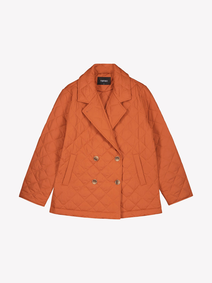 Paulina | Women’s double-breasted quilted jacket with wide lapel collar