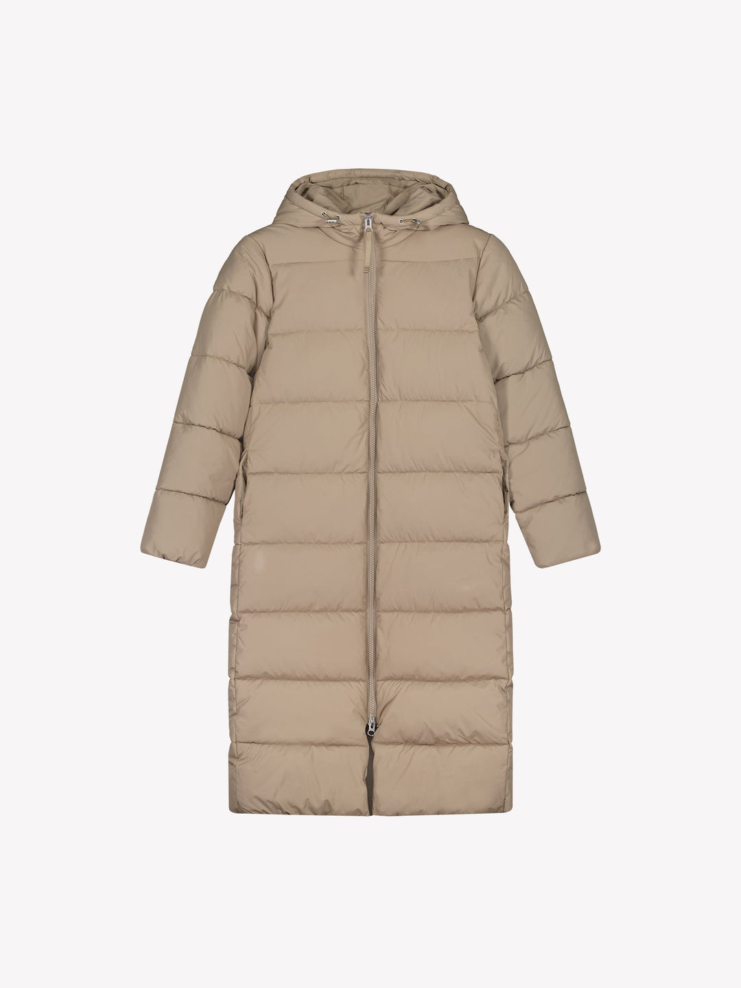 Mikayla |  Women’s longline puffer coat with faux fur hood