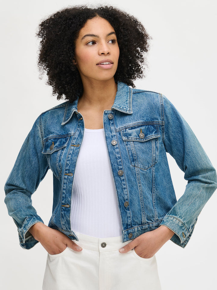 Shobe | Women’s classic denim jacket with timeless details