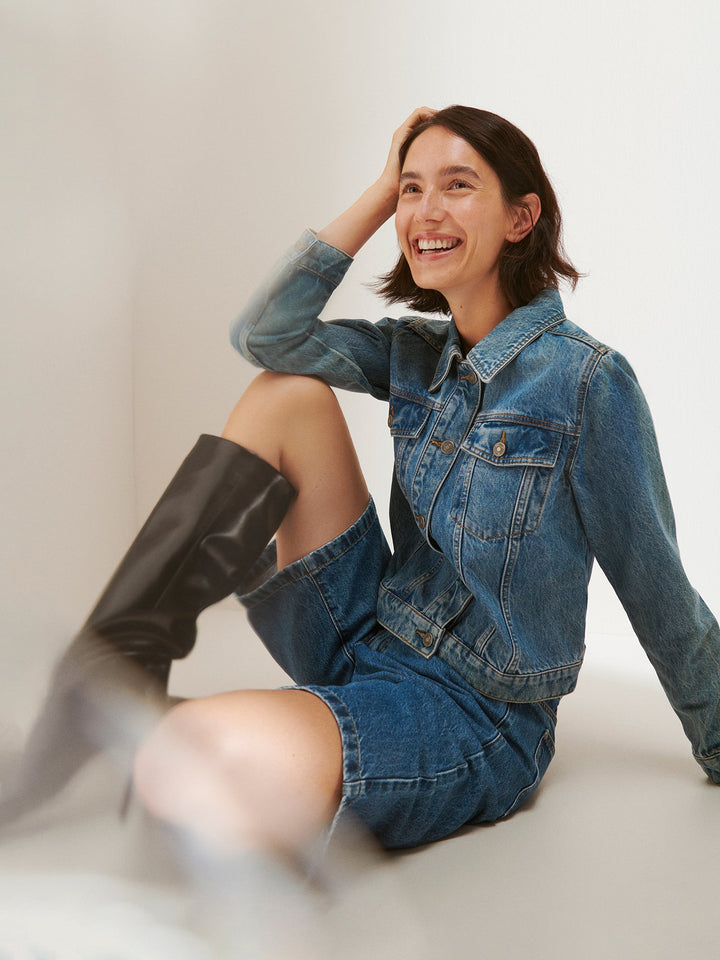Shobe | Women’s classic denim jacket with timeless details