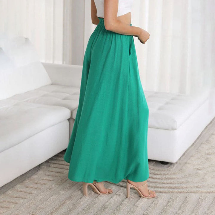 Sofia | High-waist linen wide-leg pants