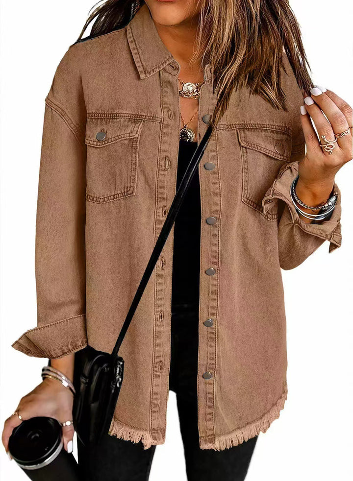 Katja | Women’s classic everyday denim jacket with relaxed fit and functional pockets
