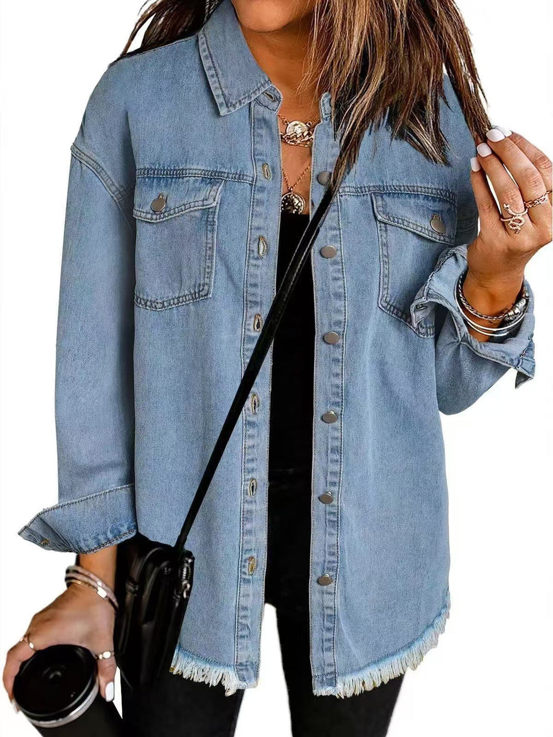 Katja | Women’s classic everyday denim jacket with relaxed fit and functional pockets