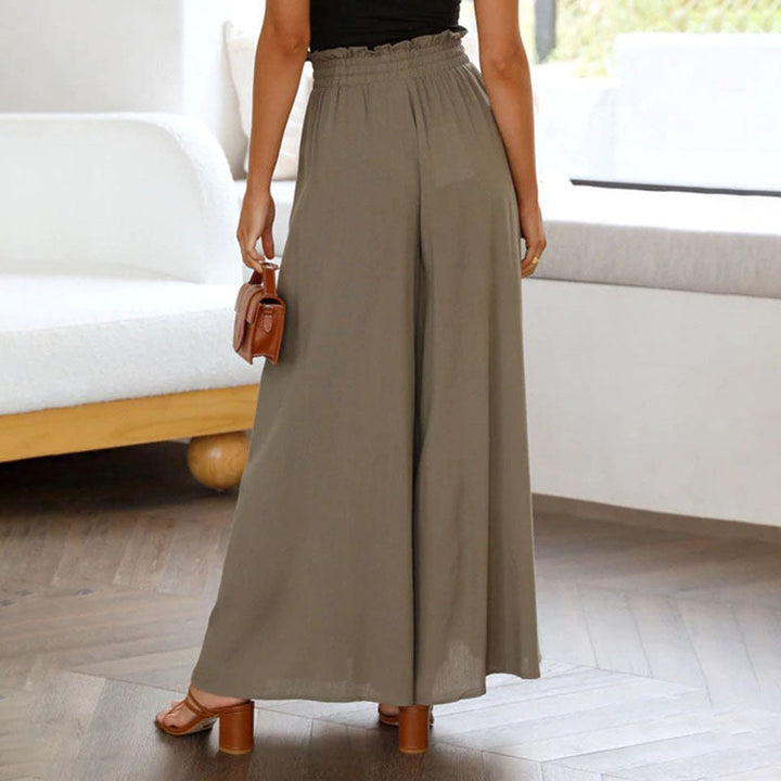 Sofia | High-waist linen wide-leg pants