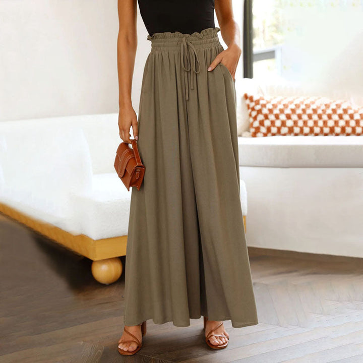 Sofia | High-waist linen wide-leg pants