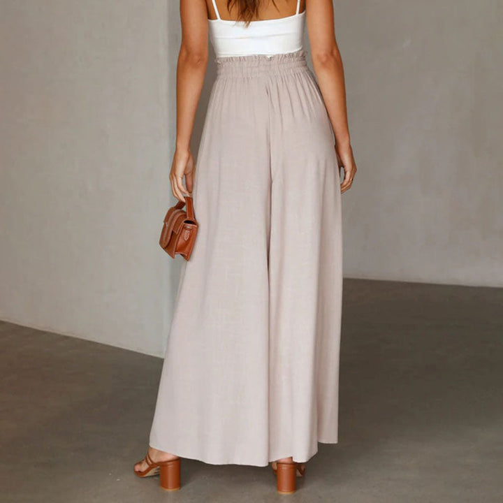 Sofia | High-waist linen wide-leg pants