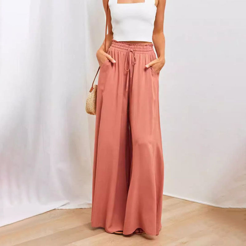 Sofia | High-waist linen wide-leg pants