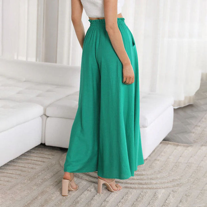 Sofia | High-waist linen wide-leg pants