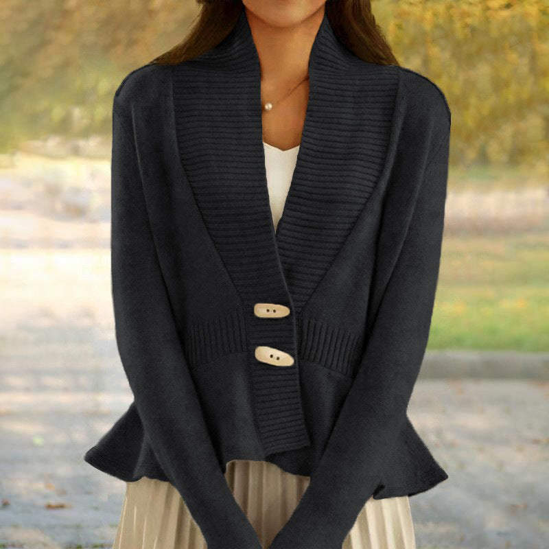 Leah | Women’s scandinavian-style v-neck button cardigan