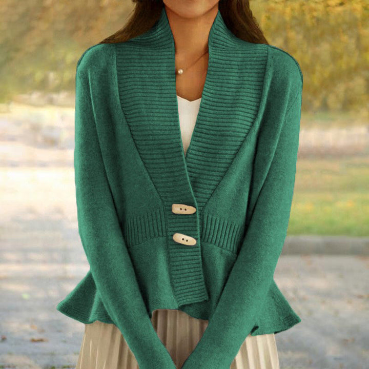 Leah | Women’s scandinavian-style v-neck button cardigan