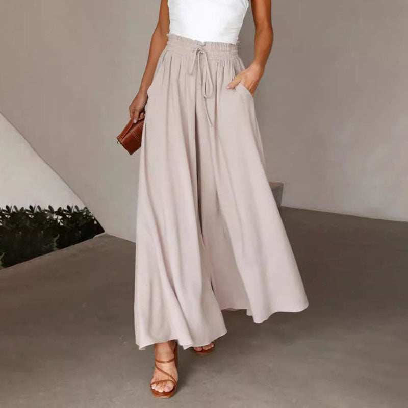 Sofia | High-waist linen wide-leg pants