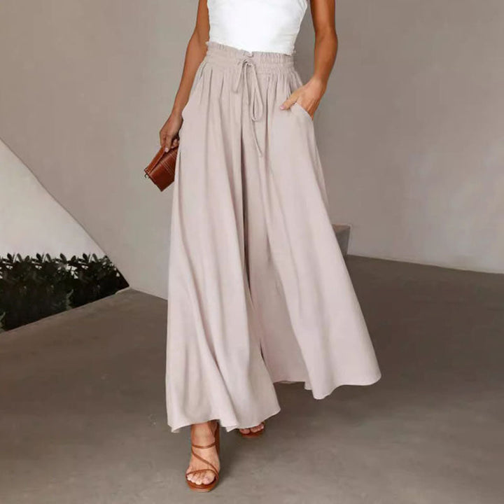 Sofia | High-waist linen wide-leg pants