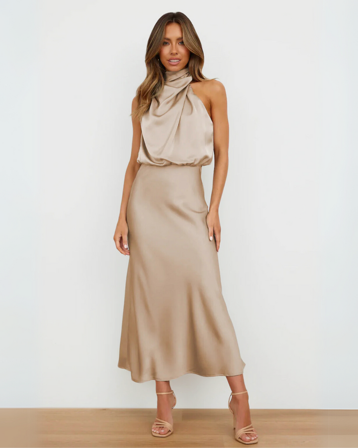 Quentin | Women's neck drape dress