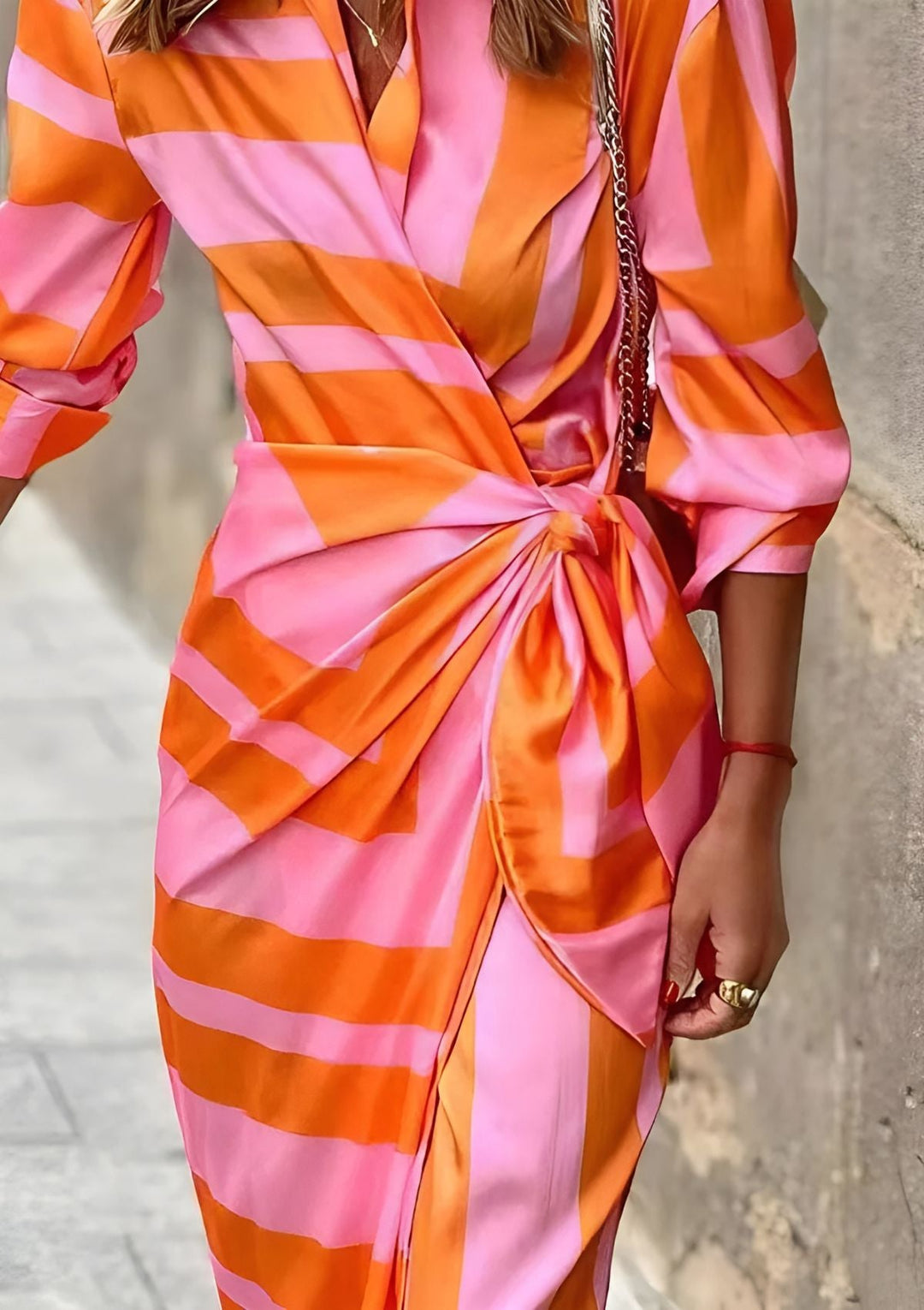 Olivia | Women's geometric wrap dress