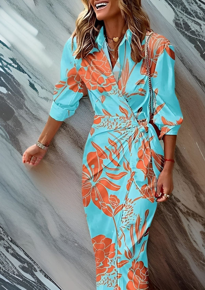 Olivia | Women's geometric wrap dress