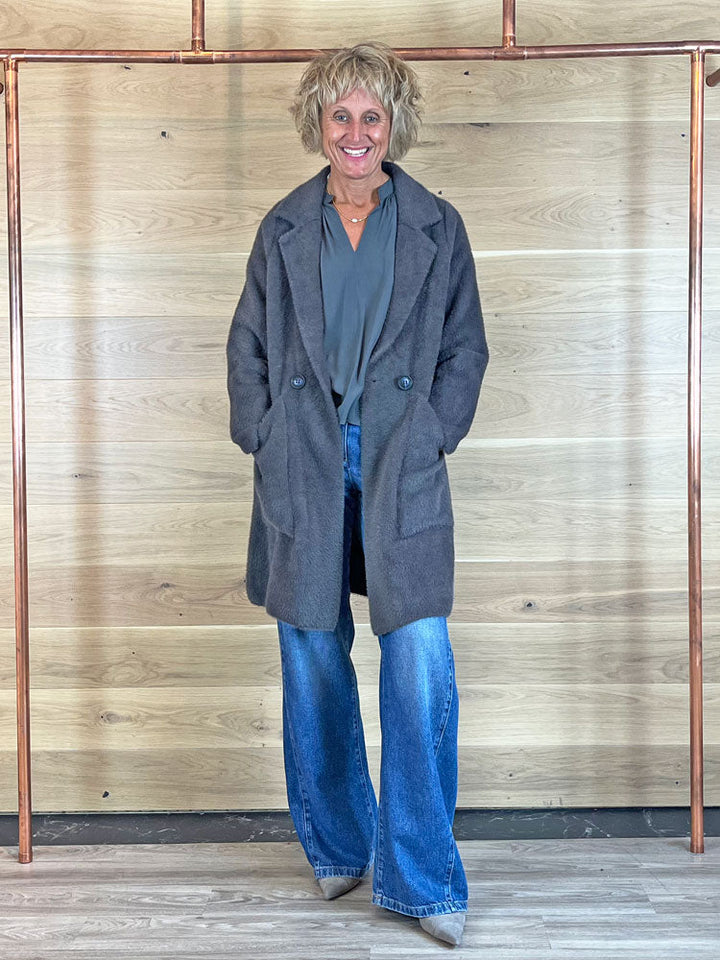 Madelle | Women’s long double-breasted coatigan