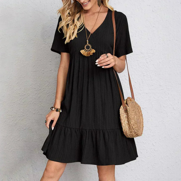 Benedetta | Women’s boho ruffle mini dress with relaxed silhouette