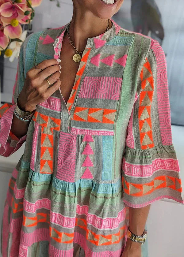 Ellie | Women's dress with v-neck shape