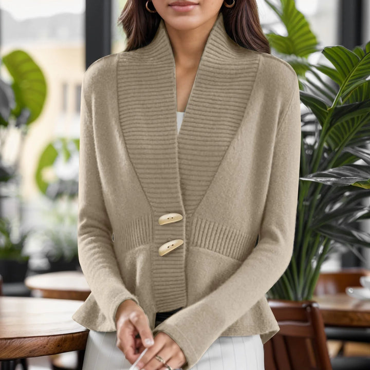 Leah | Women’s scandinavian-style v-neck button cardigan
