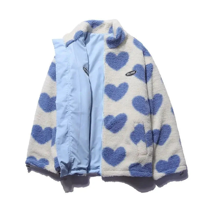 Andrea | Women’s reversible heart fleece jacket