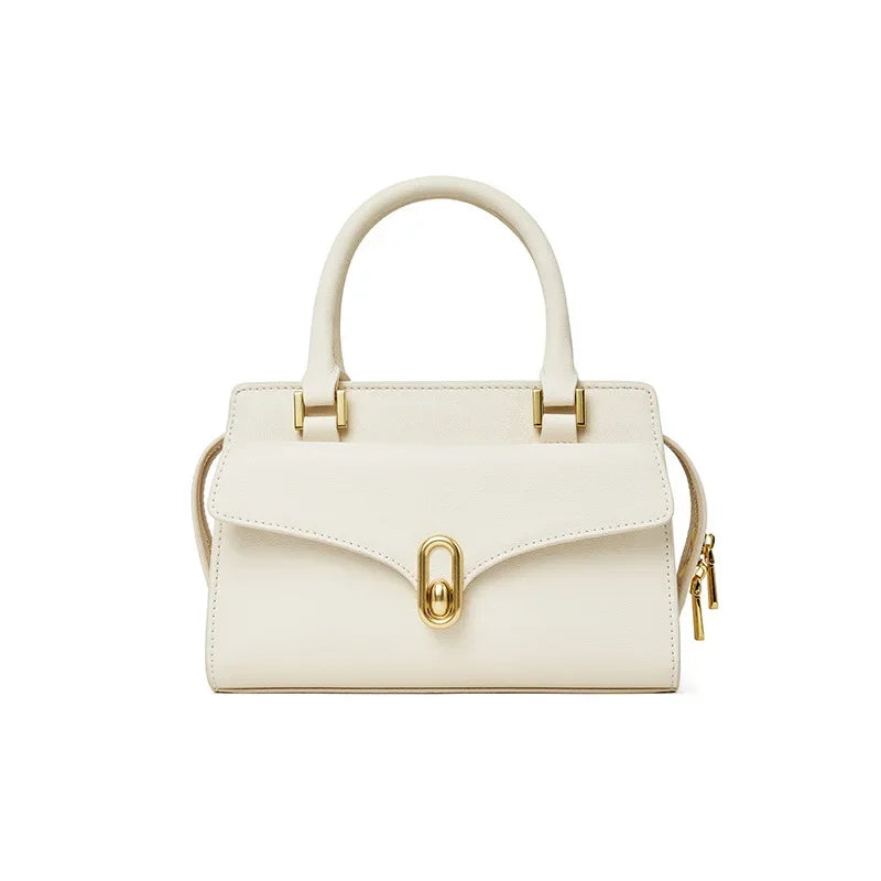 Selena | Women’s genuine leather handbag with gold accents
