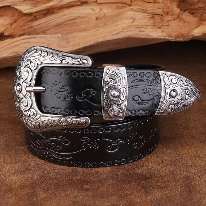 Logan | Men's belt with antique buckle