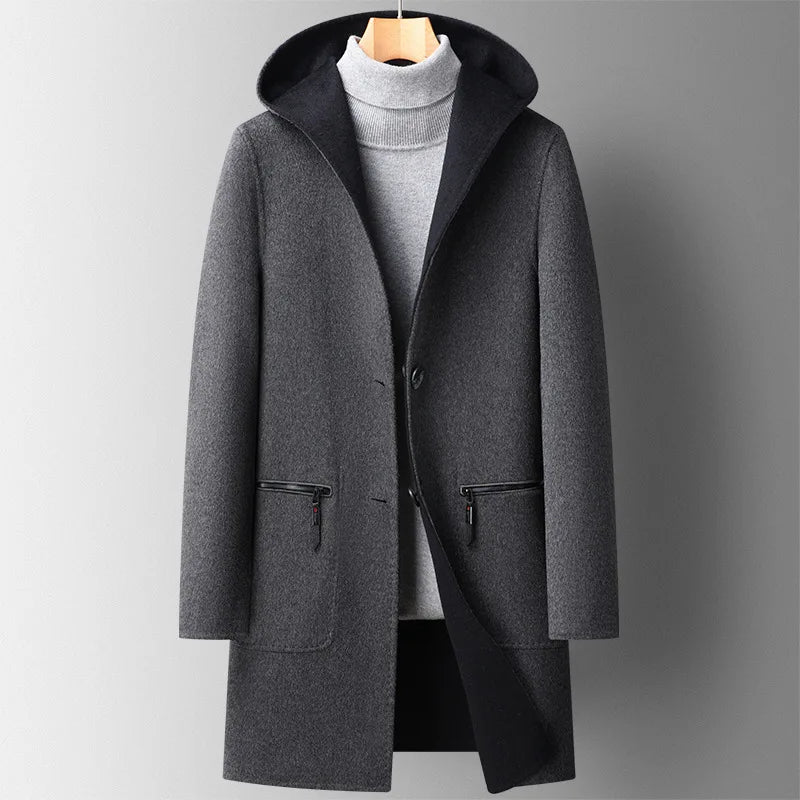 Julian | Hooded wool overcoat
