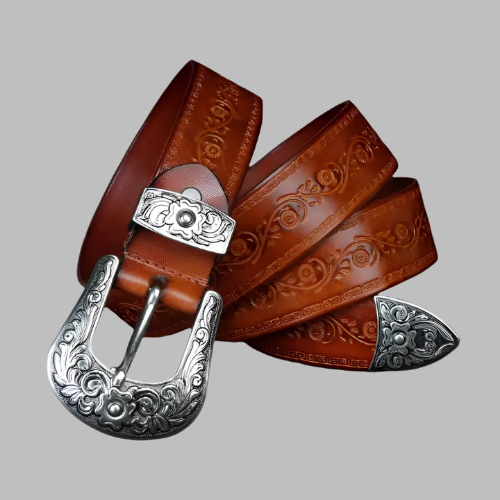 Logan | Men's belt with antique buckle