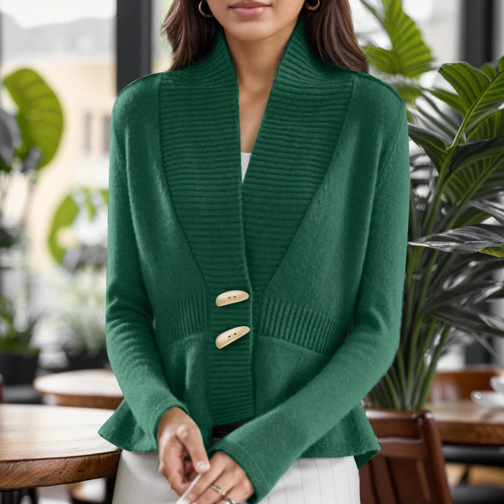 Leah | Women’s scandinavian-style v-neck button cardigan